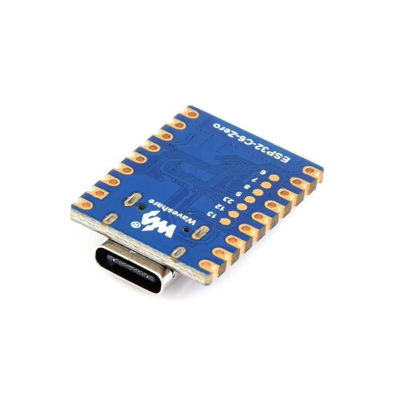 Waveshare ESP32-C6-Zero,Mini Development Board, Based on ESP32-C6FH4, Dual Processors, 160MHz Running Frequency, 2.4GHz WiFi 6 &