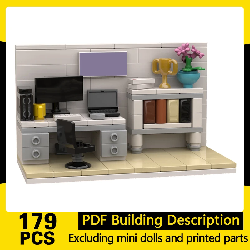 

City Street View Model MOC Building Bricks Office Space Scene Modular Technology Gifts Holiday Assemble Children Toys Suit
