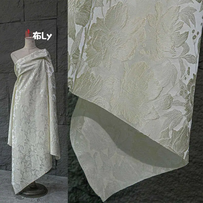 apricot-rose-3d-embossed-jacquard-fabric-chinese-style-for-dress-hanfu-qipao-high-end-designer-diy-apparel-material