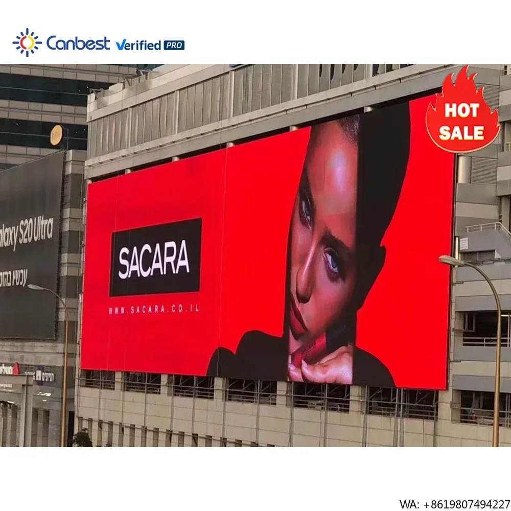 2x2 Modular Full Color Aluminum Frame Outdoor Large LED Video Wall Panel Commercial Exterior Publicity Display Screen