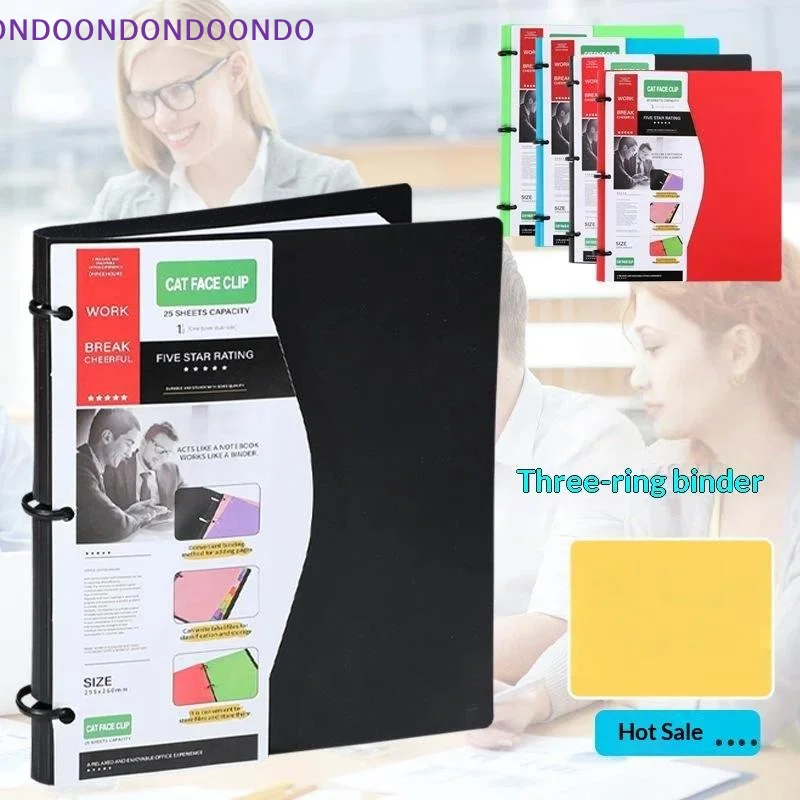 3 Hole Binder Folder Lightweight Foldable Thick Loose Leaf Notebook Tear Resistant Document Organizer for Daily Work Study Task