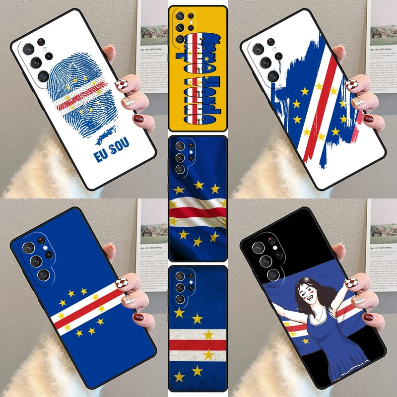 Cape Verde Flag Coat of Arms Phone Case For Samsung Galaxy S23 S21 S20 FE S24 S25 S22 Ultra Note 10 20 Plus Silicone Cover #1