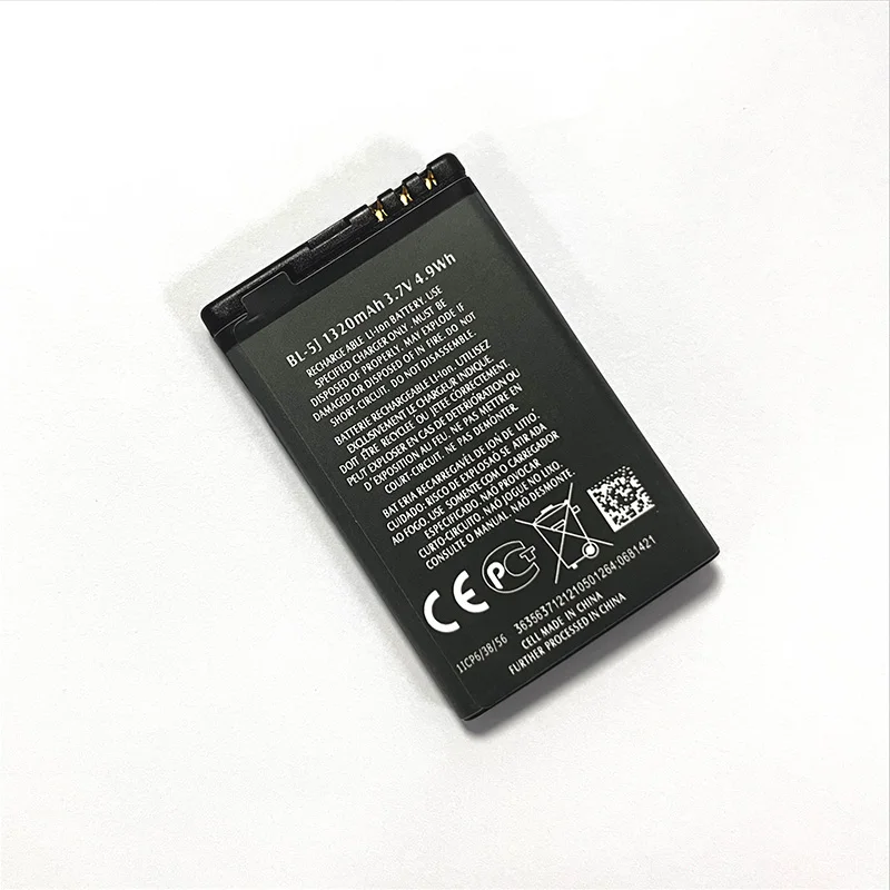 BL 5J BL5j Battery 1200mA for Nokia X6 X1 N900 C3 5800 5230 Xm 5233 5802 5235 5238 5228 5800w Lumia 525 Bl-5j Phone Batteries
