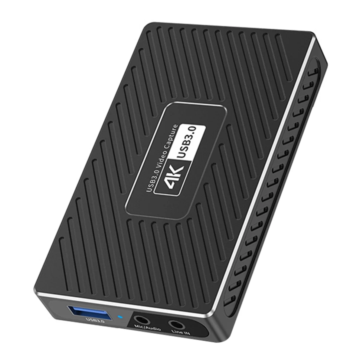 4K HD Video Capture Card USB3.0 Game Live Streaming and Capture Video Recorder with Microphone Line Input