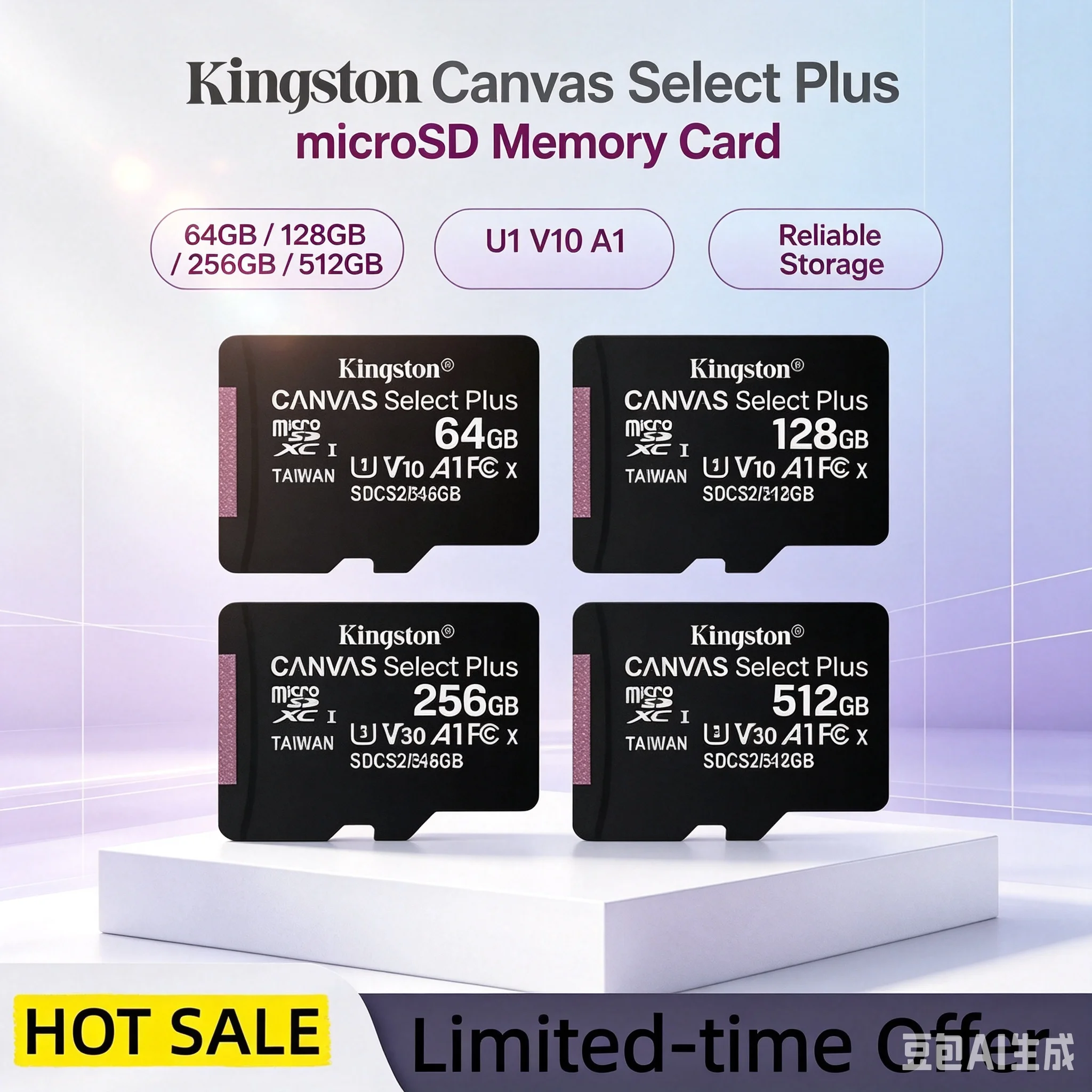 Kingston Micro SD TF Card 128GB 256GB 512GB Flash Memory Card A1 V10 Original Storage Micro SD Cards for Phone/Tablet/Switch