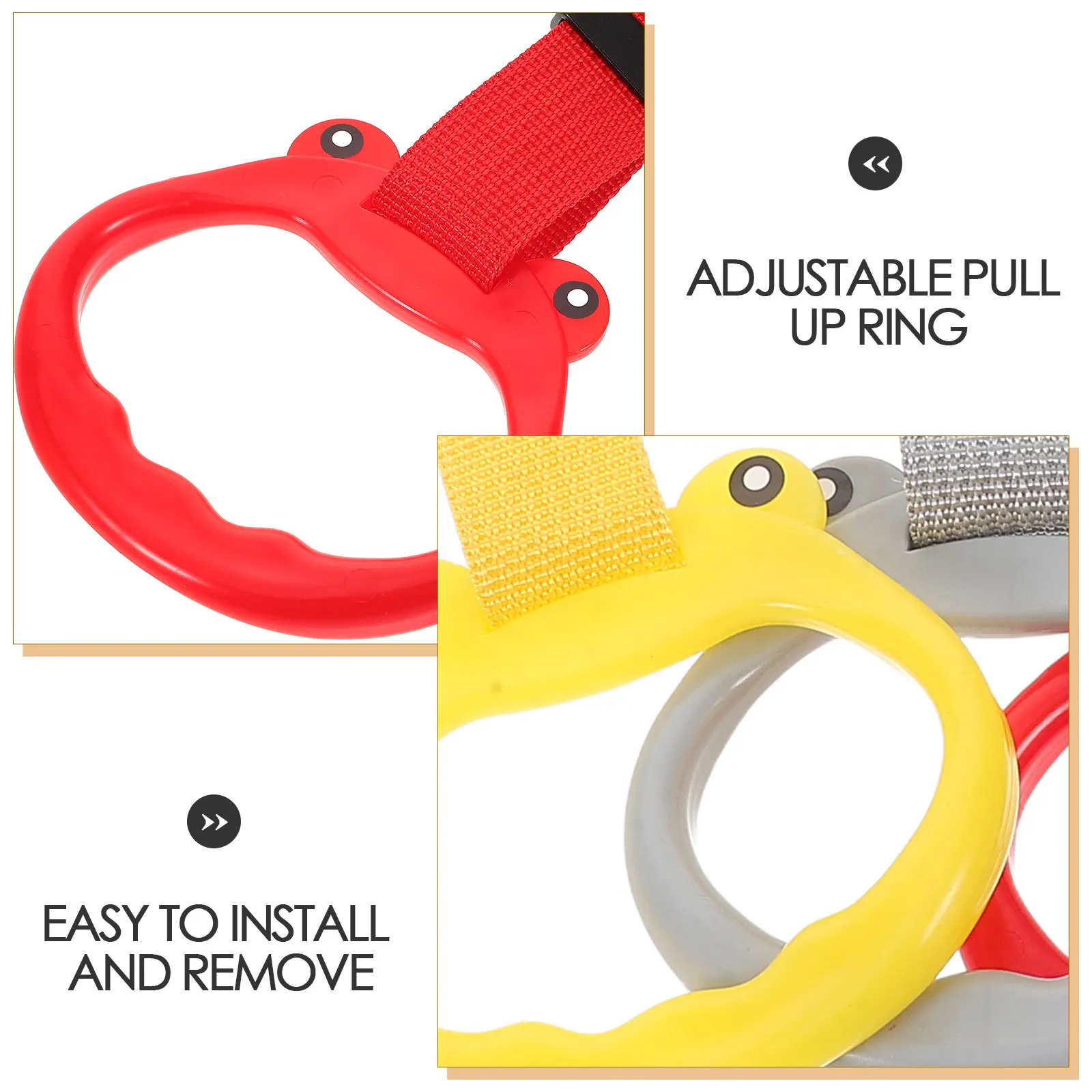 4Pcs Pull Up Rings Adjustable Standing Support Walking Assistance for Playpen Protective Fence Motor Skill