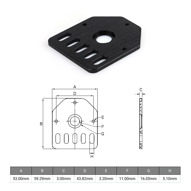 Openbuilds แผ่นแกนเกลียวสำหรับ NEMA 17 stepper Motor สำหรับชิ้นส่วนเครื่องพิมพ์3D CNC