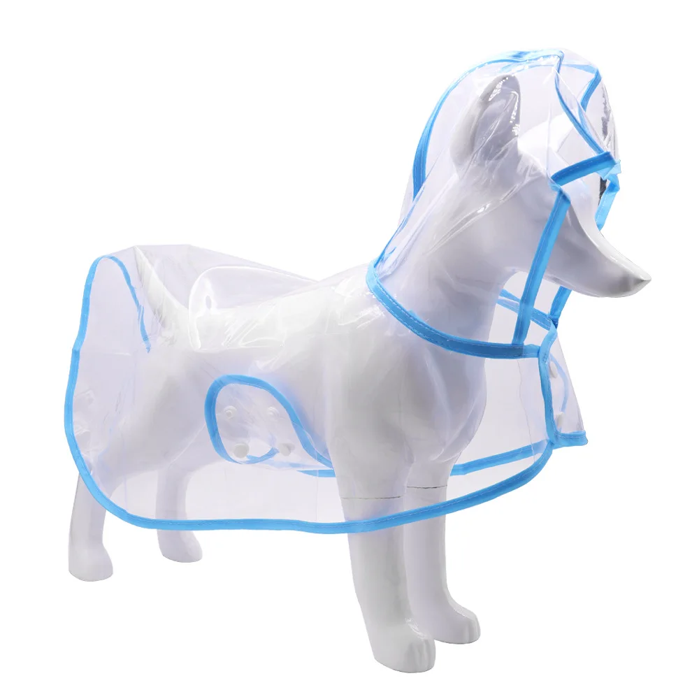 Pet Supplies Small Dog Raincoat Dog Transparent Raincoat Waterproof Dog Walking Clothes Dog Poncho Pet Hooded Waterproof Jacket