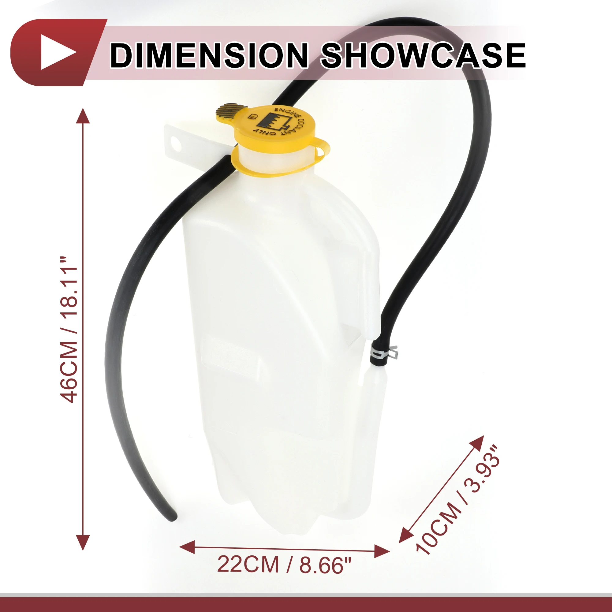 

UXCELL 1 Set Engine Coolant Reservoir Water Expansion Tank for Jeep Wrangler 2012-2017 Coolant Radiator Reservoir No.68091500AD