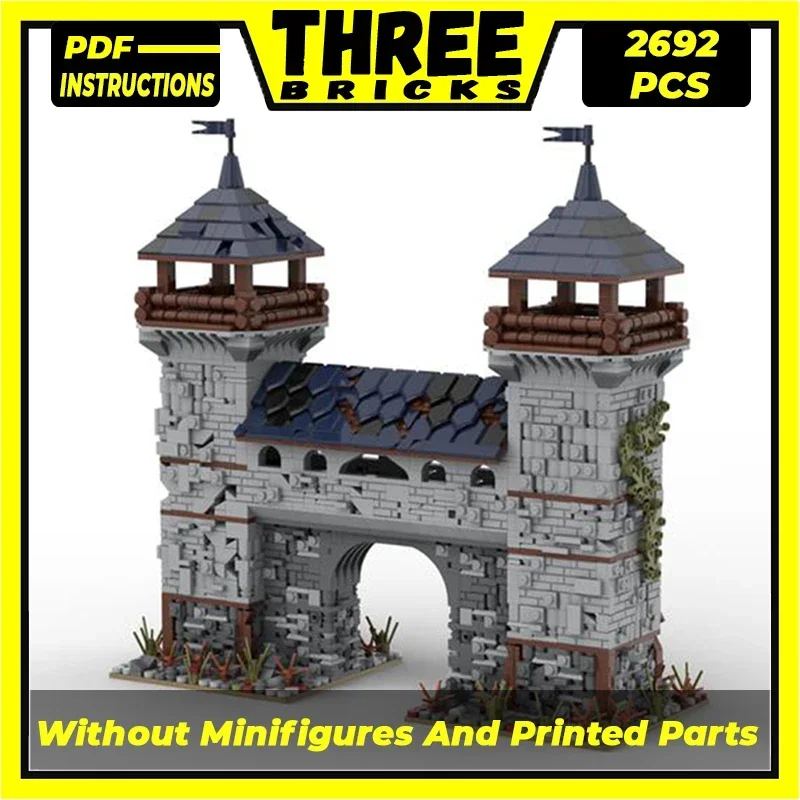 Technical Moc Bricks Medieval Model Black Falcon Outpost Modular Building Blocks Gifts Toys For Children DIY Sets Assembling