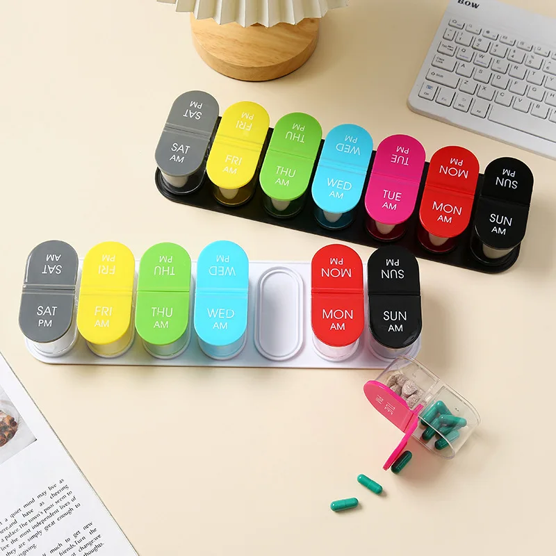 14 Parts/Pc Container Pill Organizer Weekly Capsule Pill Box 7 Days Weekly Separable Pillbox Tablet Holder Medicine Storage Case