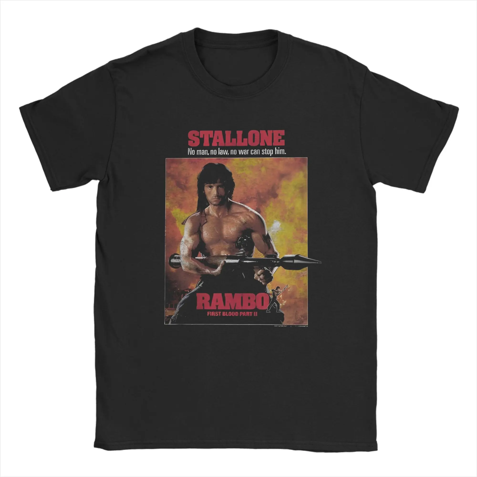 John Rambo Movie T Shirt Beach  Cotton T-Shirts For Men Casual Tshirt Short-Sleeved Awesome Tees