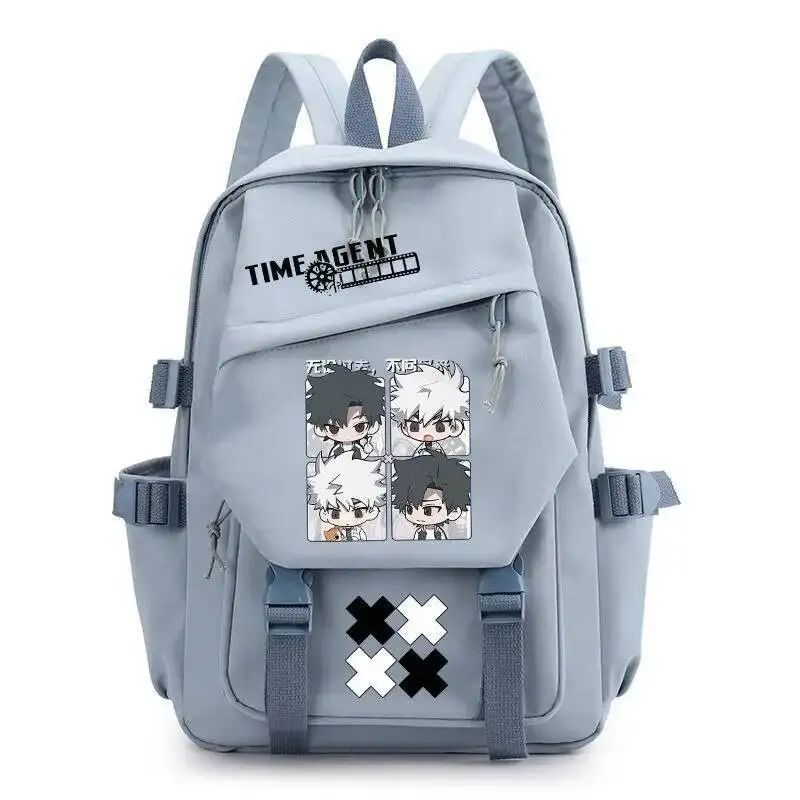 Juego de Anime Chibi negro blanco rosa verde enlace clic estudiantes adolescentes Mochilas escolares Mochilas de gran capacidad