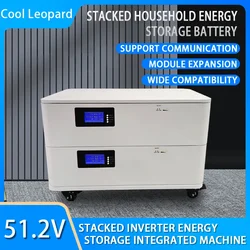 48V 100Ah stacked lifepo4 battery 10KWh solar photovoltaic power generation system household energy storage battery