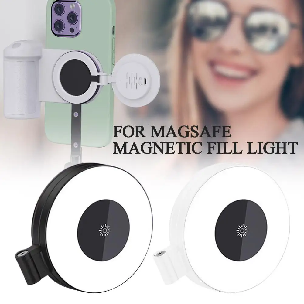 Mini luce tascabile magnetica universale Led Fill Light Phone Selfie Light per accessori luce di riempimento Magsafe H7U8