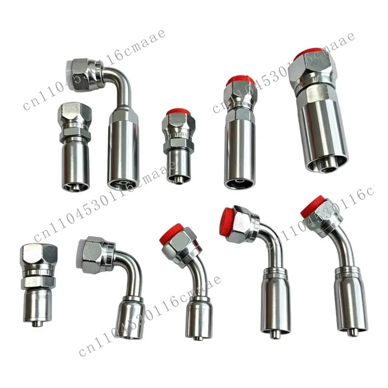 Construction Machinery Parts High Strength Long Efficiency 45 Steel Hydraulic Hose Fittings for Forestry Excavator Equipment