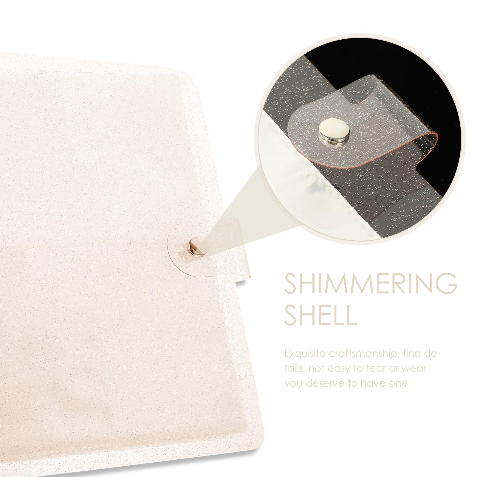 

1 set 1 Set Clear Sparkling Photo Album Pvc Picture Book Portable Photocard Holder Large Capacity Household Memory Storage Book