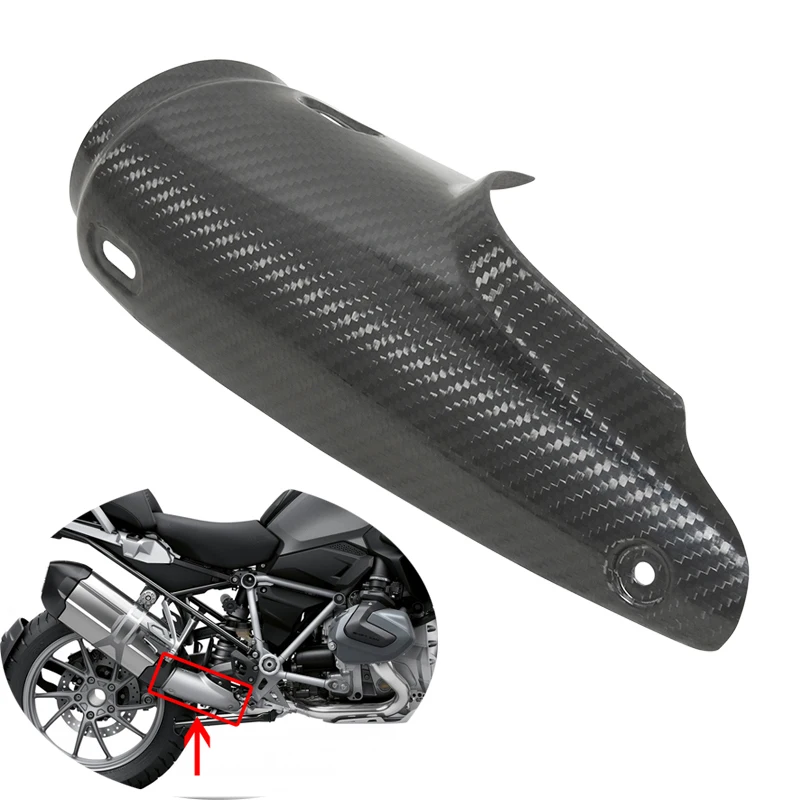 

For BMW R1200GS 2013-2018 R1250GS 2019-2023 Exhaust Pipe Heat Shields Real Carbon Fiber Anti-scald Shell Guard Replace Directly