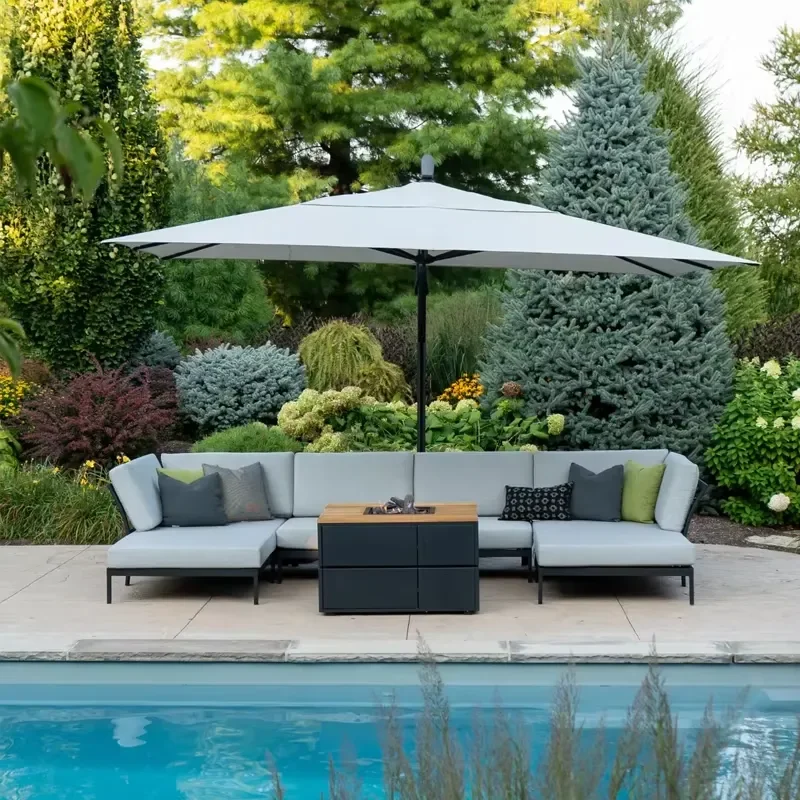 New outdoor beach Roman cantilever parasol heavy umbrella large umbrella outdoor garden umbrella