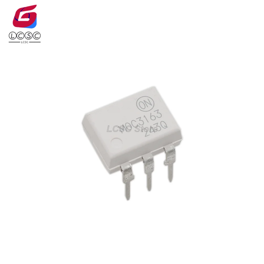 10Pcs/Lot Original MOC3163 Optoisolator Triac Output 4170Vrms 1 Channel 6-DIP MOC3163M For Solid State Relays