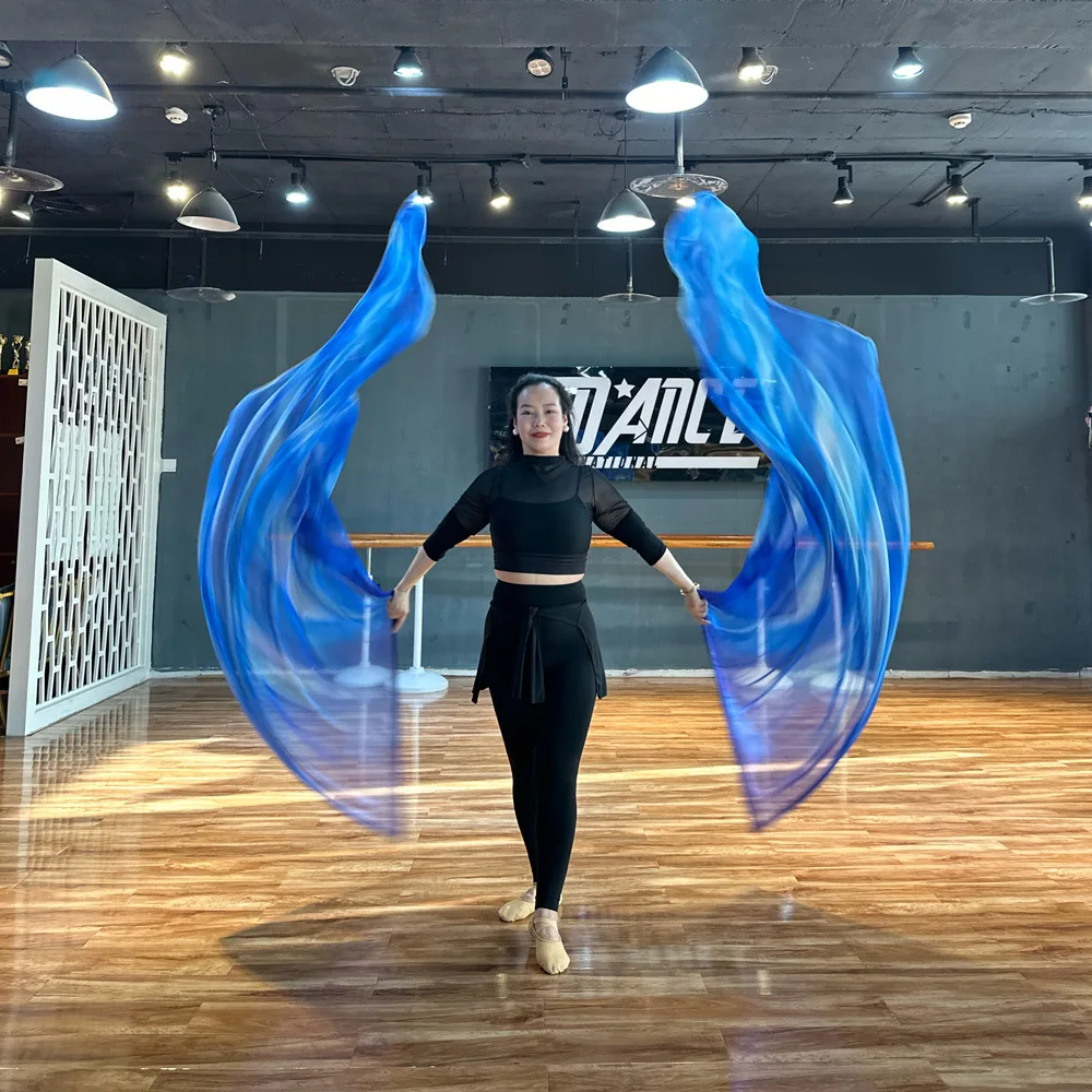 Acessórios de dança do ventre bandeira bandeiras de poliéster bandeira de louvor gradiente cor decoração para desempenho de palco adulto