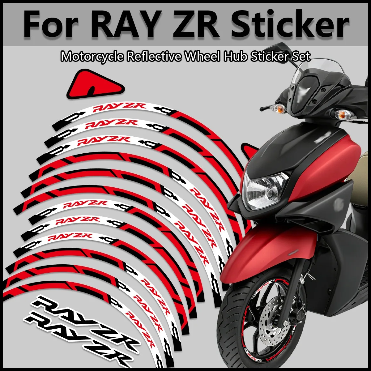 

For RAY ZR RAYZR RAY-ZR Motorcycle Accessories Sticker Wheel Hub Rim Stripe Tape Vinyl Reflective Decor Scooter Decals