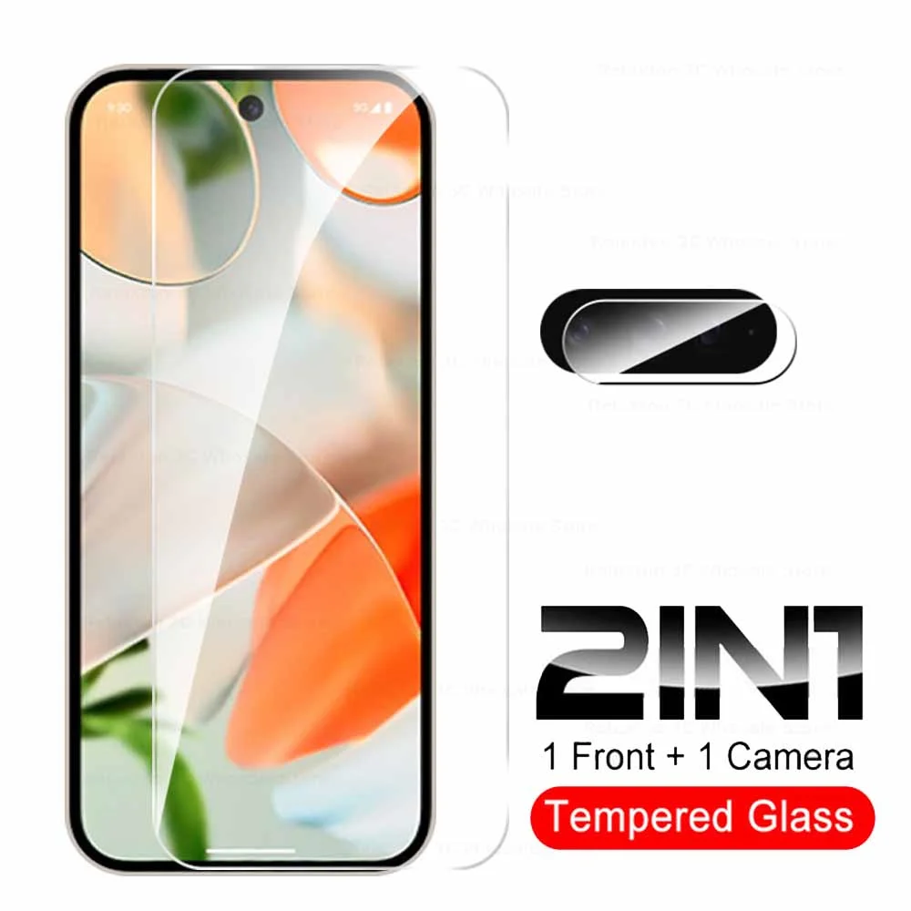 2in1 Camera Tempererd Glass For Google Pixel 9 Pro XL Screen Protector Protective Glass Pixel 8 Pro 9Pro Pixel9 6 6a 7a 7 Pixel8