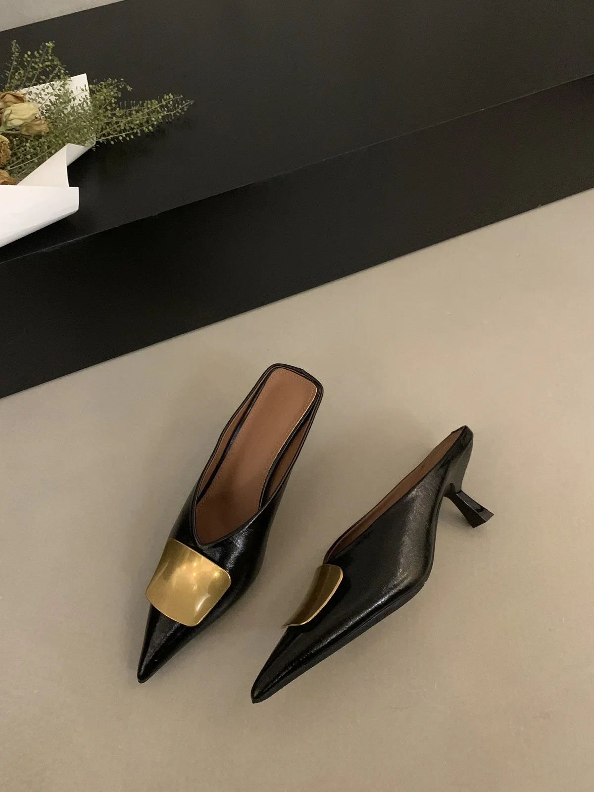 2026 Designer Spitze Damen-Mules Sexy Dünne Hohe Absätze Stripper-Schuhe Frühling Herbst Schlichte Damenschuhe – Detail 13