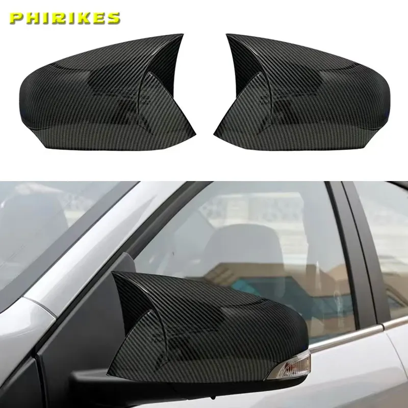 Cubiertas de Espejos Retrovisores con Diseño de Murciélago para Renault Fluence 2010-2016, Accesorios para Auto, Acabado Negro Piano, Tuning Deportivo, Diseño RS Lateral