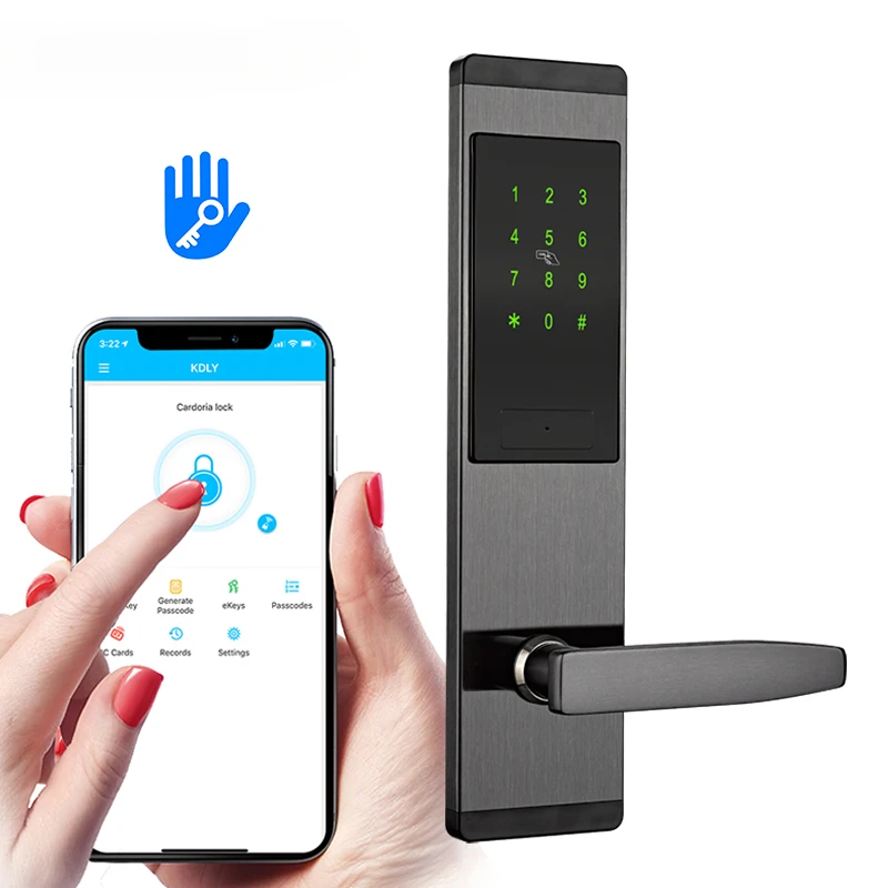 Ttlock App BLE Smart Lock Sliding Digital Door Lock Stainless Steel Waterproof Anti-theft Password Door Lock