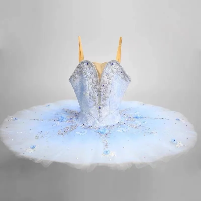 New launched simple version light blue TUTU canopy skirt Sleeping Beauty ballet professional performance competition skirt