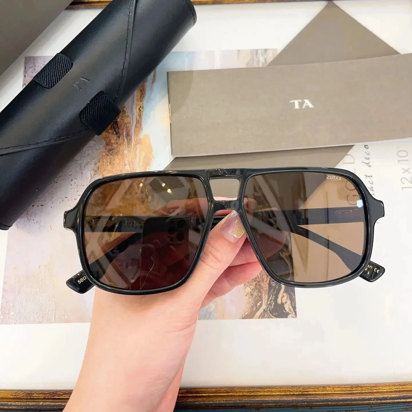 

Новейшие брендовые женские и мужские солнцезащитные очки, модная ацетатная оправа высшего качества для очков унисекс для LIANGCHENDIT DT ZOTAX DTX718-A