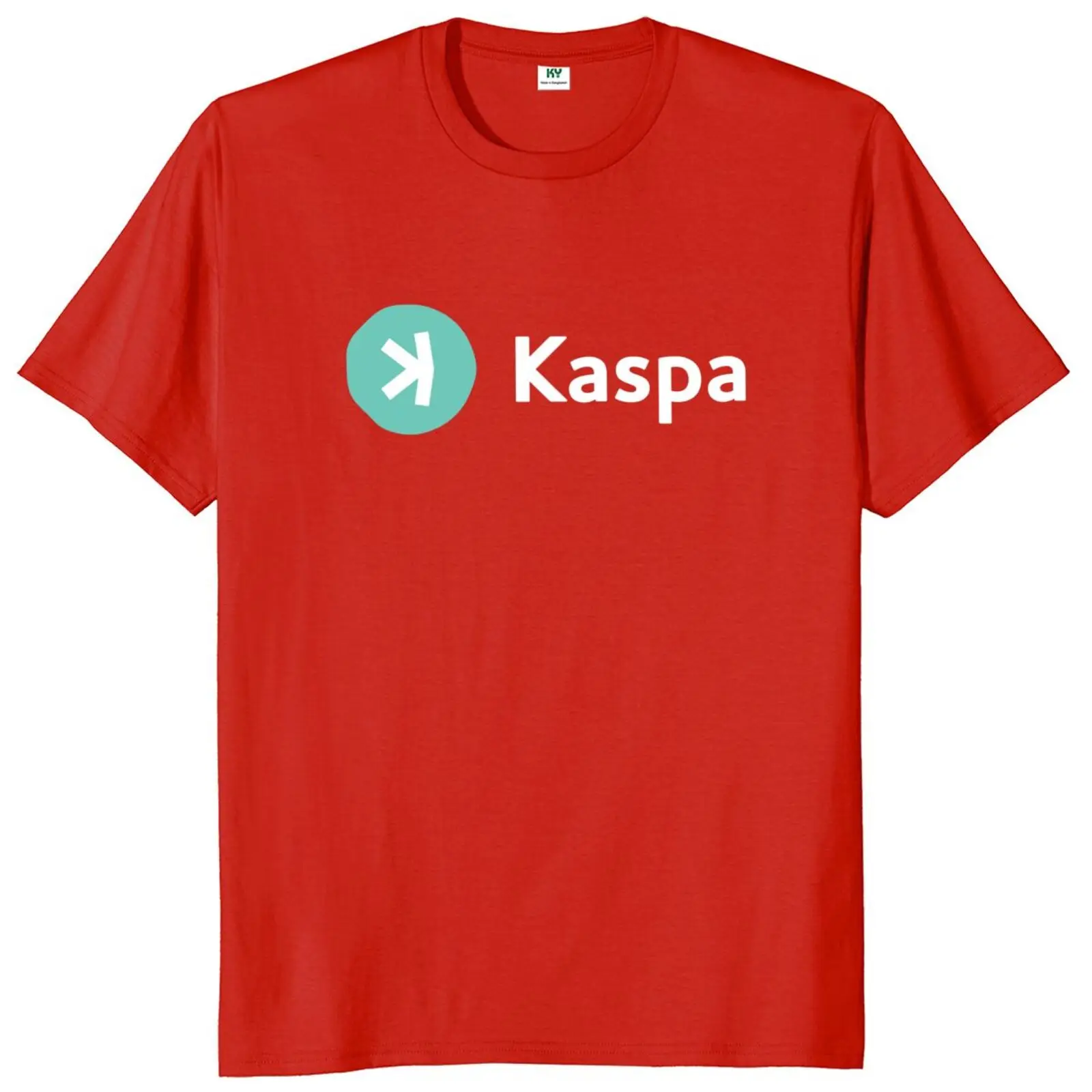 Kaspa Crypto T Shirt Cryptocurrency Blockchain Geek Nerd Gift Tshirts 100% Cotton Unisex Soft Men Clothing EU Size