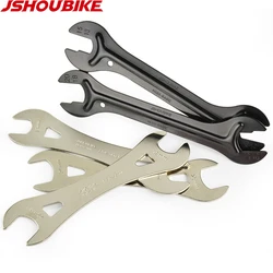 JSHOU BIKE Head Open End Axle Hub Cone Wrench 13 to 24mm High Carbon Steel Bicycle Hub Spanner Repair Bike Tools for MTB