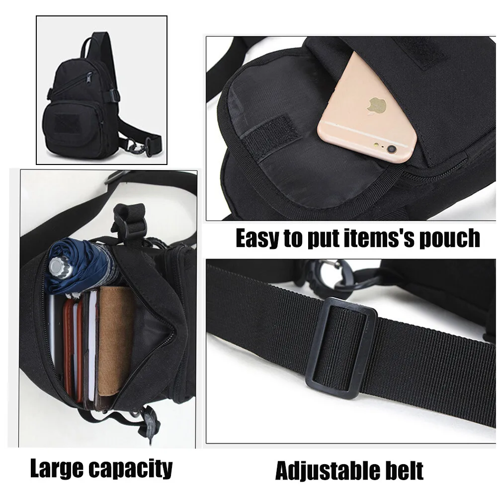 Zaino tattico a tracolla militare Molle EDC Rover per uomo