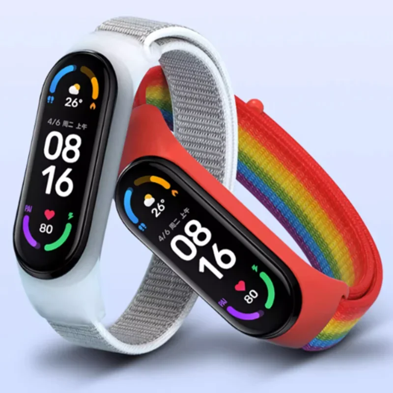 Correa de nailon para reloj inteligente Xiaomi Mi Band 7-7Nfc, pulsera deportiva de repuesto, 6, 5, 4, 3, 7