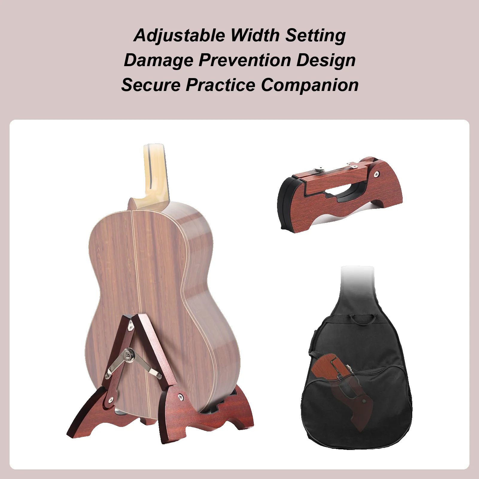 

Напольная подставка для гитары, регулируемая нескользящая деревянная подставка для инструментов, укулеле, бас-электрогитара, держатель для скрипки, банджо, мандолины