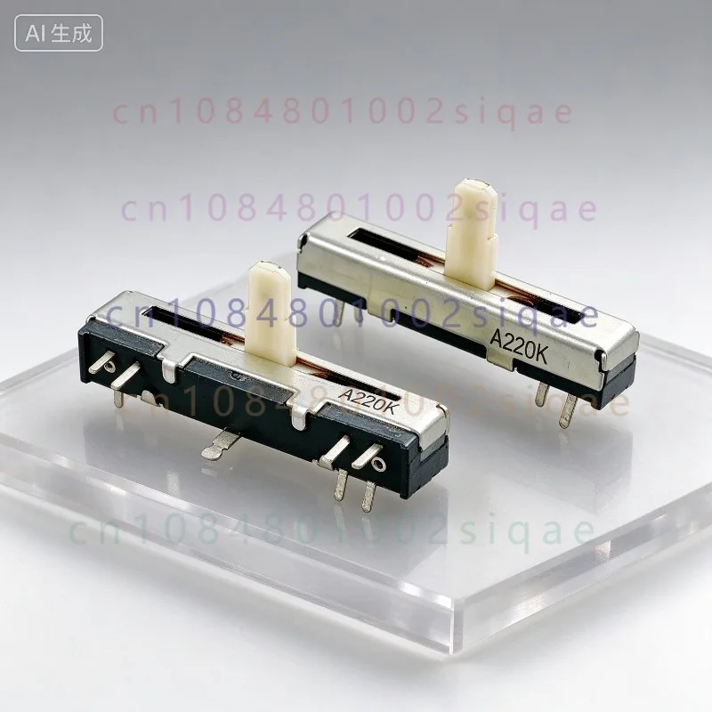 Pack FOR 35mm A220K 4Pin Single Link Straight Slide Potentiometer Mixer Sound Light Control Fader 20mm Travel