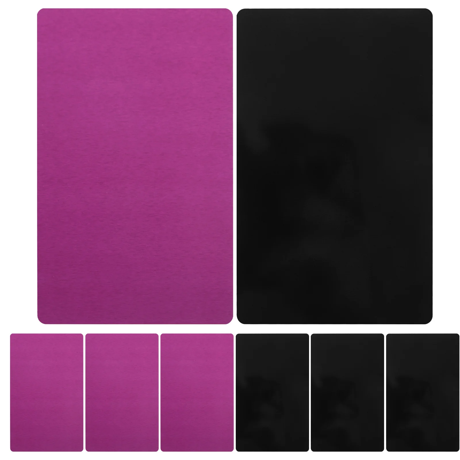 8 Pcs Metal Business Card Board Cards Textured Name Sublimation Aluminum Man