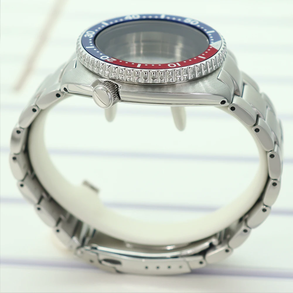 45mm 316L Edelstahl-Uhrengehäuse mit Armband und Saphirglas für Mod SKX Big Abalone NH35 NH36 NH38 Automatikwerke 28,5mm Zifferblatt – Detail 2