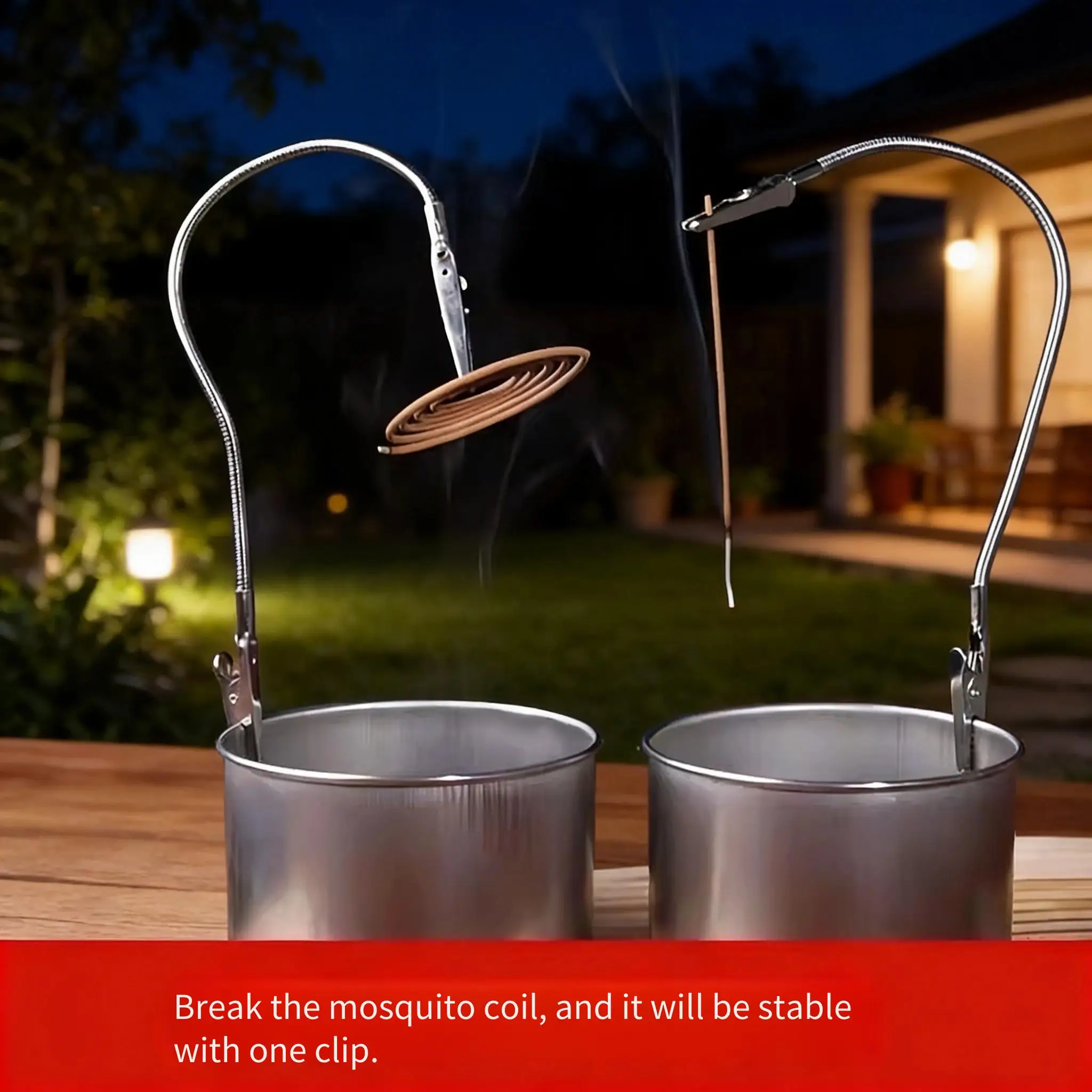 Flexible Mosquito Coil Clip Metal Multi-Purpose Double-Headed Alligator Clip Specialized Holder Broken Coils Label/Photo Clip
