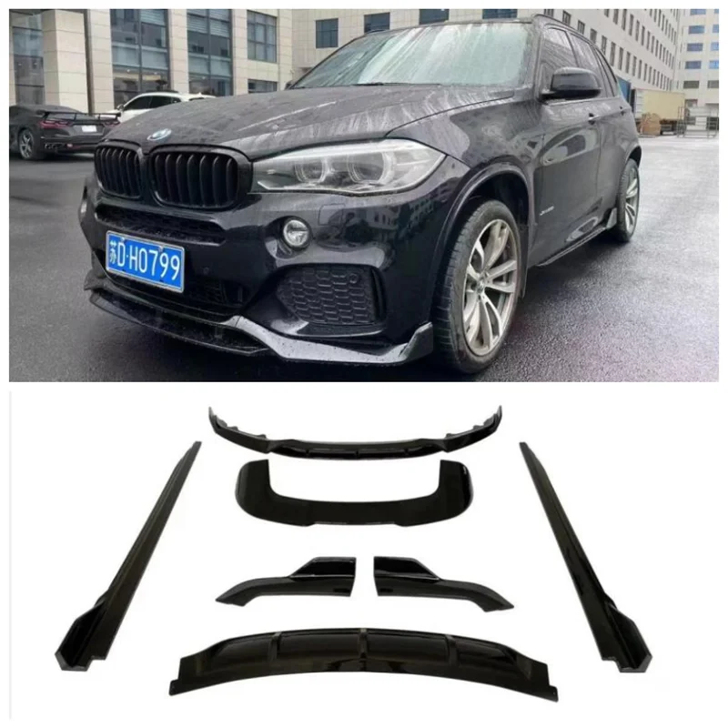 

For BMW X5 F15 2014-2018 High Quality ABS Black Bumper Front Lip Splitters Rear Diffuser Side Skirt Spoiler Body Kit Cover