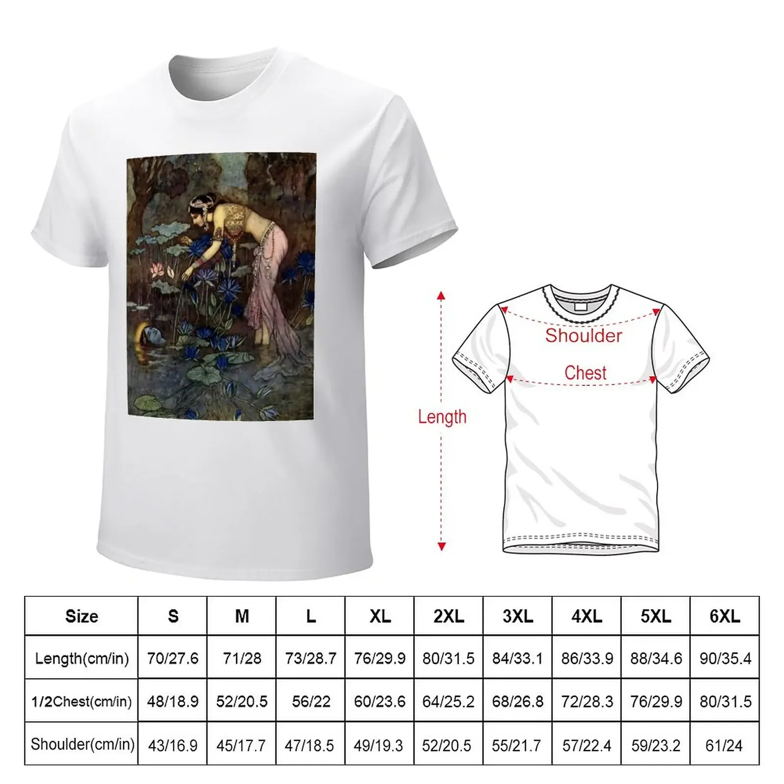 “Sita Finds Rama” by Warwick Goble T-Shirt aesthetic clothes sweat for a boy plus sizes heavy weight t shirts for men