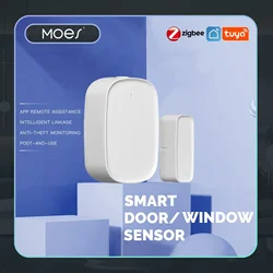 MOES Tuya ZigBee/Wifi Detector inteligente de Sensor de puerta y ventana sistema de alarma de seguridad para el hogar Smart Life Tuya App Control remoto