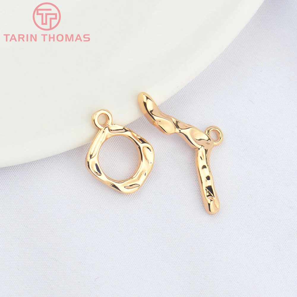 

(4762)6 Sets 13x16MM 24K Gold Color Brass Bracelet O Toggle Clasps High Quality Diy Jewelry Making Findings Accessories