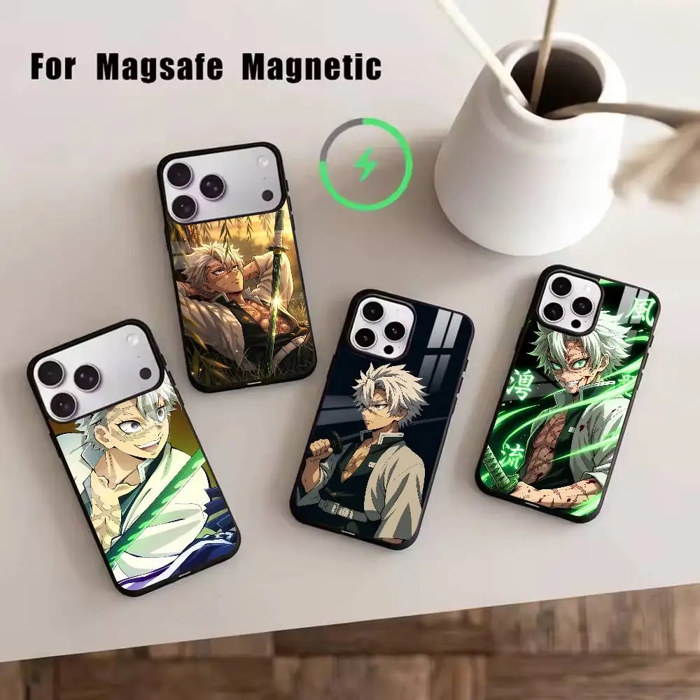 

SS-Sanemi Shinazugawa Phone Case For iPhone17,16,15,14,13,12,11 Plus,Pro Magnetic For Magsafe Wireless Charging