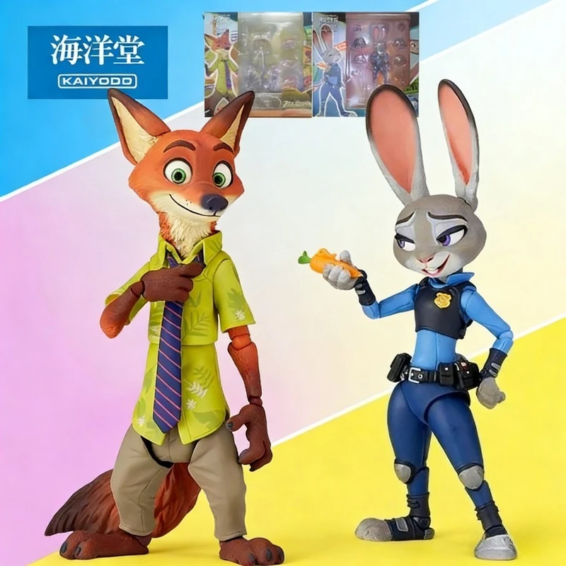 

KAIYODO Original MOVIE REVO Series Nick Wilde/Judy Hopps PVC Articulated Collectible Anime Action Figure Display Model Ornament