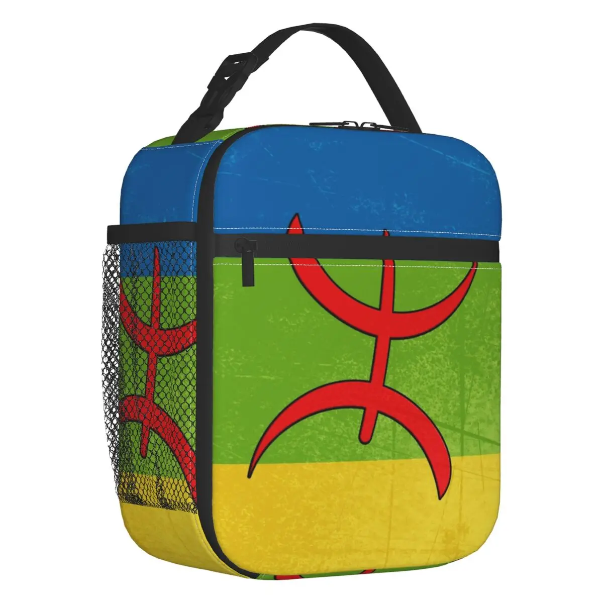 

Amazigh Berber Flag Portable Lunch Boxes Multifunction Imazighen Kabyle Thermal Cooler Food Insulated Lunch Bag Kids School