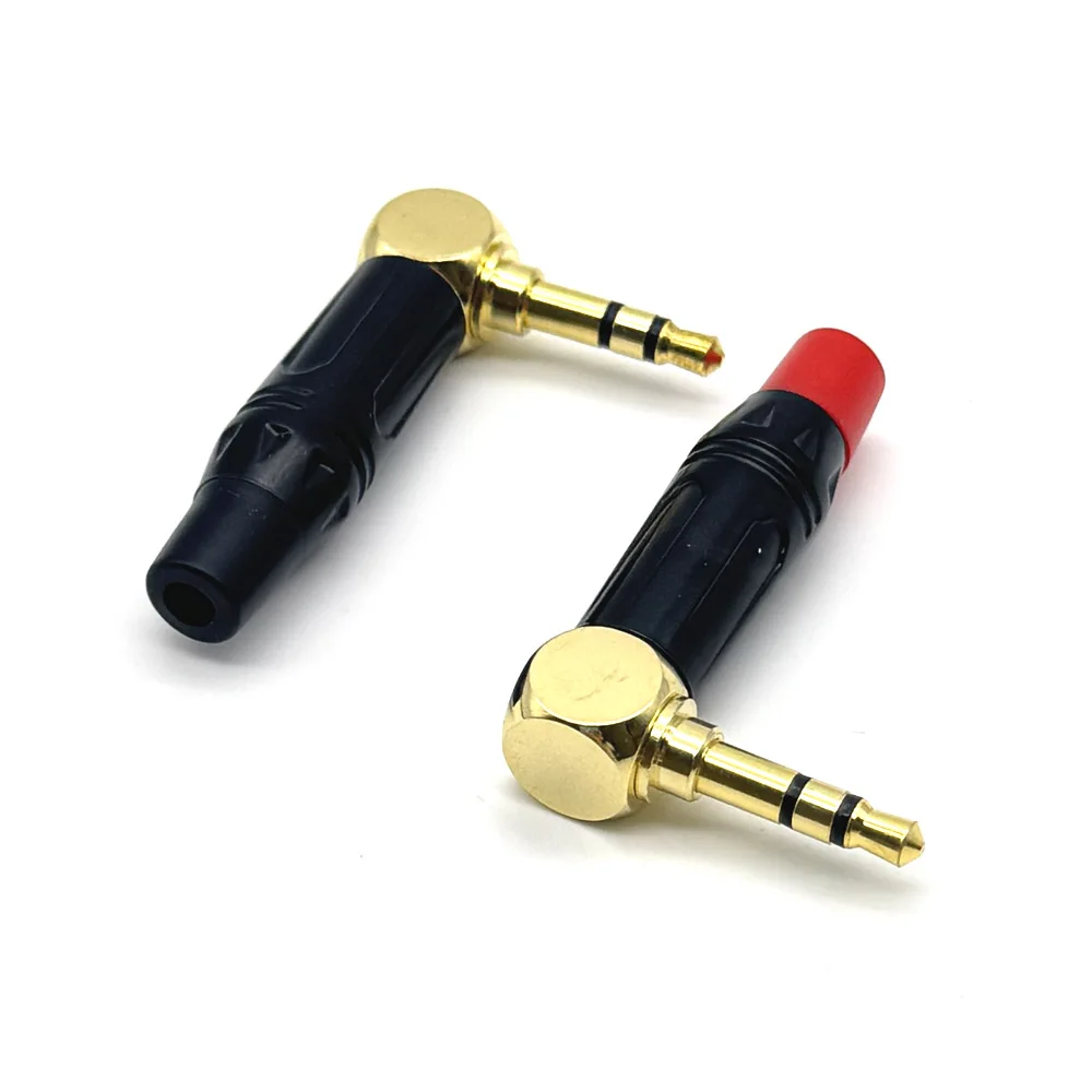 90 Degree Right Angled 3.5mm Male Adapter Converter Headphone Audio Microphone Jack Stereo Plug 3-section L-shaped Connector