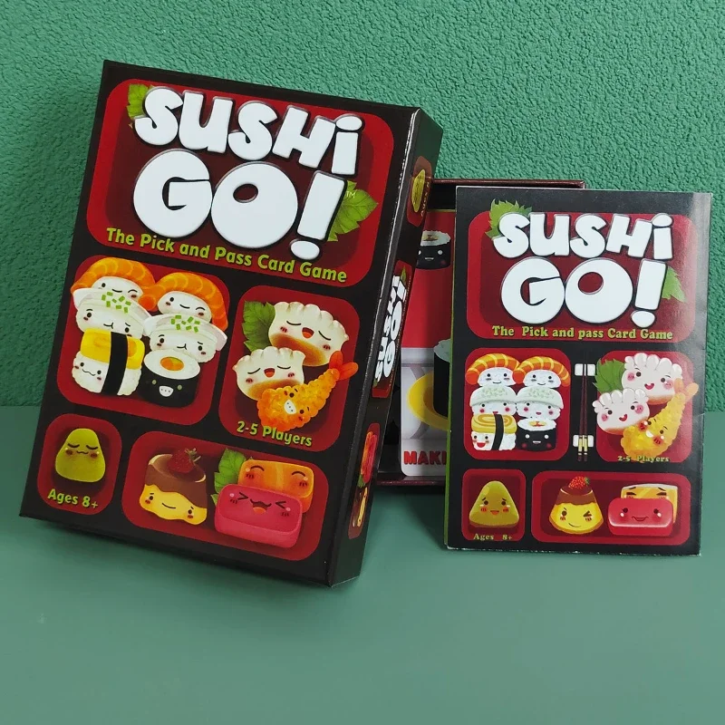¡El juego de cartas de Pick & Pass de lujo, diversión familiar multicolor, perfecto para fiestas y entretenimiento en el hogar Sushi Go Party!
